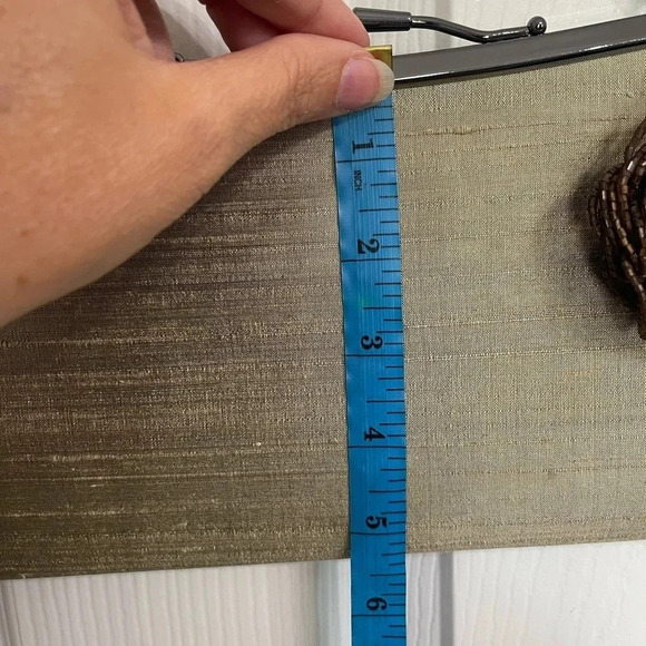 Vintage Liz Soto Flower Chain Kiss Lock Handbag Purse Textured Silk Beaded - Picture 9 of 10